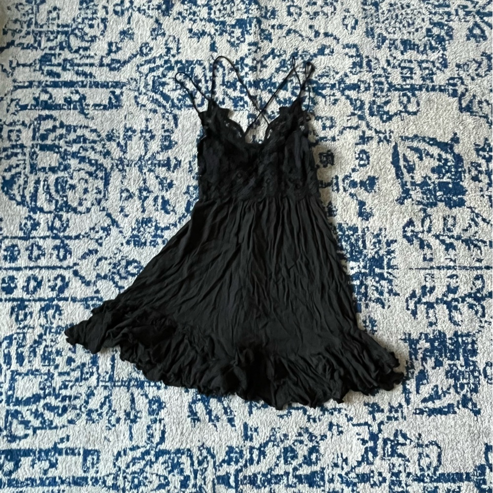 Free People Black Adella Dress